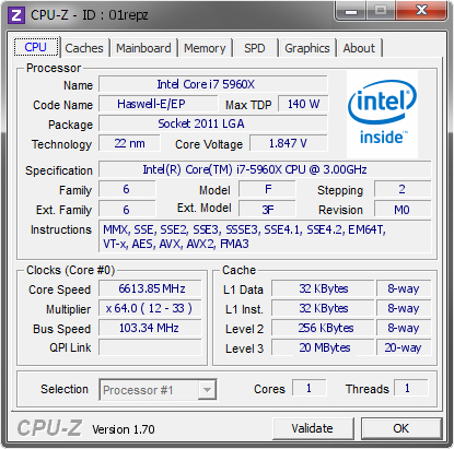 screenshot of CPU-Z validation for Dump [01repz] - Submitted by  ASROCK OC Lab  - 2014-09-22 13:09:58