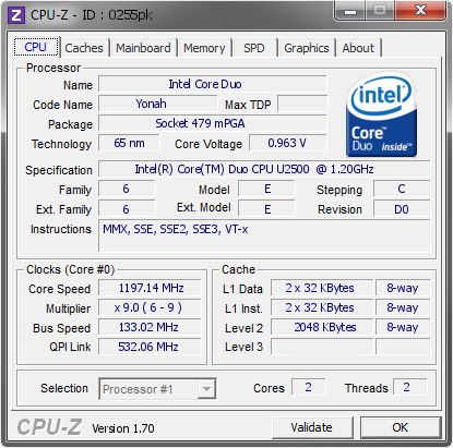 screenshot of CPU-Z validation for Dump [0255pk] - Submitted by  2012-20140730JY  - 2014-08-12 19:08:31