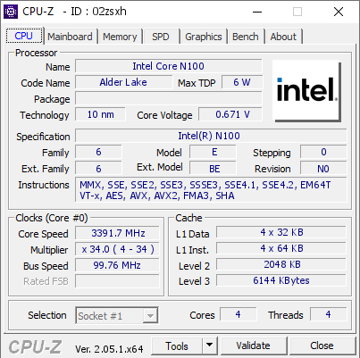 screenshot of CPU-Z validation for Dump [02zsxh] - Submitted by  HOME-PC  - 2023-05-20 15:04:59