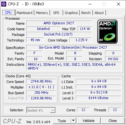 screenshot of CPU-Z validation for Dump [08dle3] - Submitted by  kitty  - 2022-12-03 01:14:45
