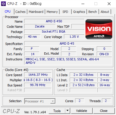 screenshot of CPU-Z validation for Dump [0e5bcg] - Submitted by  12345  - 2017-06-18 16:09:35