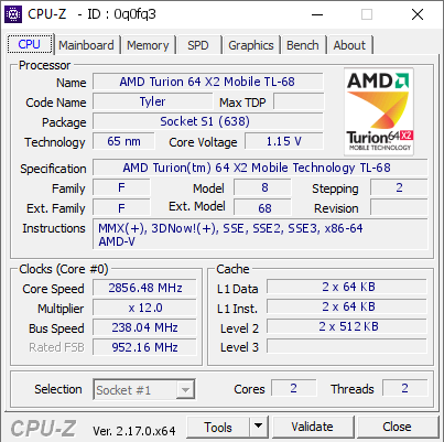 screenshot of CPU-Z validation for Dump [0q0fq3] - Submitted by  Sizhuk  - 2025-12-14 15:51:25