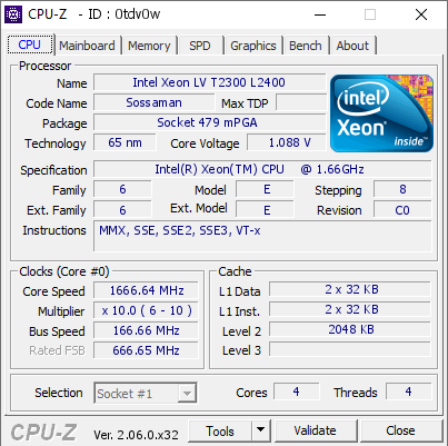 screenshot of CPU-Z validation for Dump [0tdv0w] - Submitted by  IdeaFix  - 2023-06-08 22:22:19