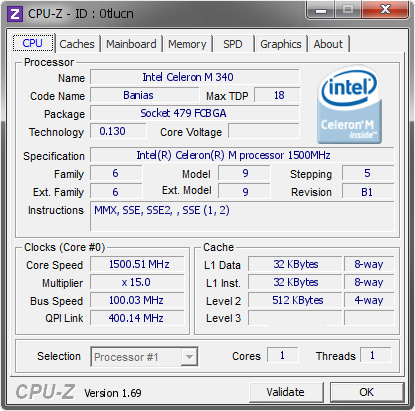 screenshot of CPU-Z validation for Dump [0tlucn] - Submitted by  THOMASCATHY  - 2014-03-23 14:03:15