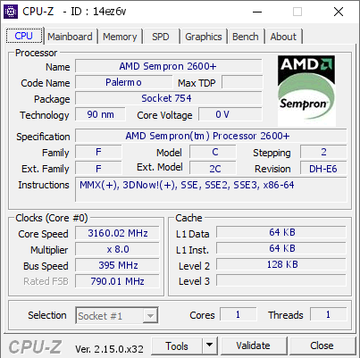 screenshot of CPU-Z validation for Dump [14ez6v] - Submitted by  moi_kot_lybit_moloko  - 2026-07-07 14:19:09