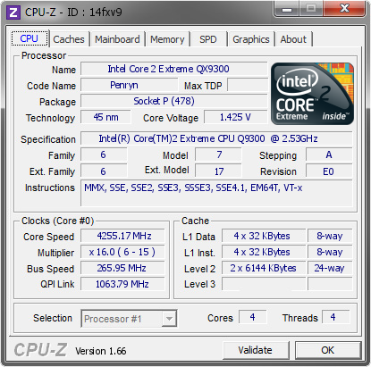 screenshot of CPU-Z validation for Dump [14fxv9] - Submitted by  wallawallaman  - 2013-10-04 02:10:48