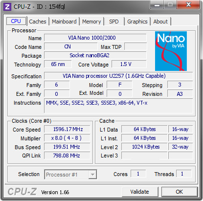 screenshot of CPU-Z validation for Dump [154fql] - Submitted by  CDYN89KM9169UEE  - 2013-08-22 10:08:04