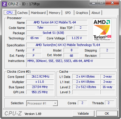 screenshot of CPU-Z validation for Dump [179fqx] - Submitted by  FAMILYLAPTOP  - 2014-06-15 11:06:53