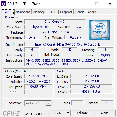 screenshot of CPU-Z validation for Dump [17rarz] - Submitted by  DESKTOP-PCPPTIB  - 2021-10-12 01:13:03
