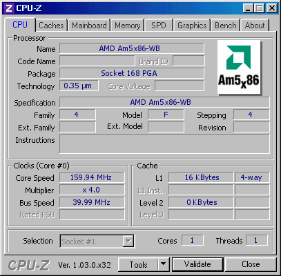 screenshot of CPU-Z validation for Dump [1bw2p9] - Submitted by  486 rig OC  - 2021-05-19 12:20:43