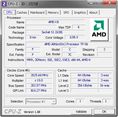 screenshot of CPU-Z validation for Dump [1f27dl] - Submitted by  RICHARD-PC  - 2014-02-11 23:02:53