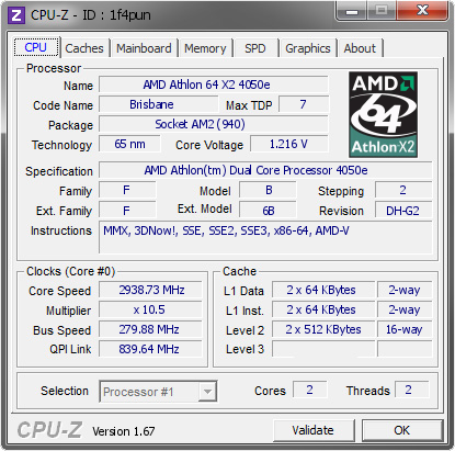 screenshot of CPU-Z validation for Dump [1f4pun] - Submitted by  KENNY  - 2013-12-16 23:12:52