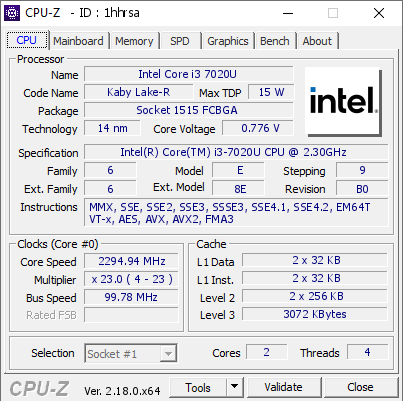 screenshot of CPU-Z validation for Dump [1hhrsa] - Submitted by  DESKTOP-4J77914  - 2026-02-27 21:07:50
