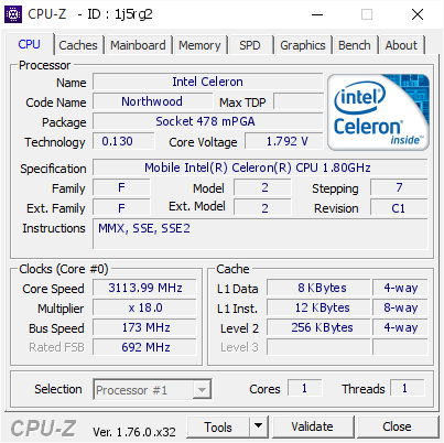 screenshot of CPU-Z validation for Dump [1j5rg2] - Submitted by  alexmaj467  - 2016-11-06 19:09:36