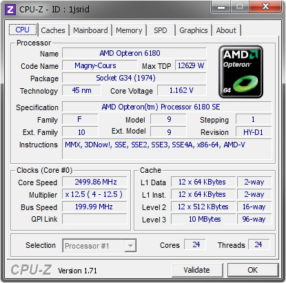 screenshot of CPU-Z validation for Dump [1jsrid] - Submitted by  VALKYRIE  - 2014-10-31 17:10:13