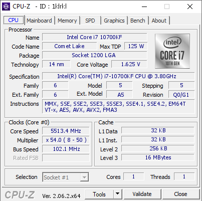 screenshot of CPU-Z validation for Dump [1klrkl] - Submitted by  Super_ze  - 2023-09-06 14:55:55