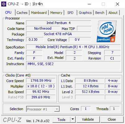 screenshot of CPU-Z validation for Dump [1kr4ln] - Submitted by  SUN-9469BEF8434  - 2015-12-20 23:07:13
