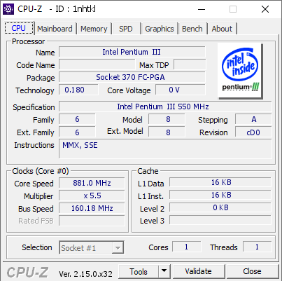 screenshot of CPU-Z validation for Dump [1nhtkl] - Submitted by  R-998  - 2025-09-15 14:17:26