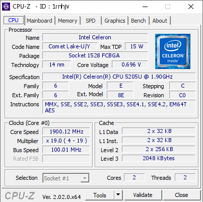 screenshot of CPU-Z validation for Dump [1rnhjv] - Submitted by  DESKTOP-HA6FLT3  - 2022-10-18 12:40:46