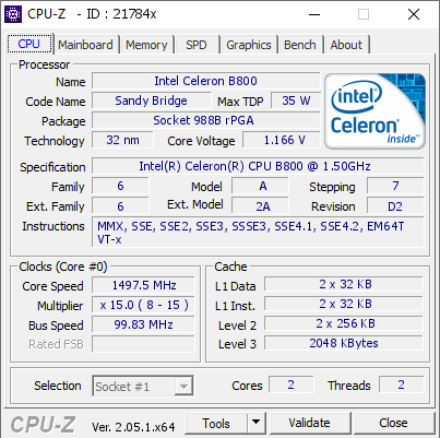 screenshot of CPU-Z validation for Dump [21784x] - Submitted by  DESKTOP-DGDH6RE  - 2023-04-26 07:20:11