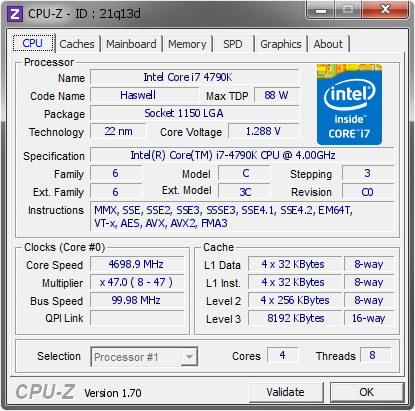 screenshot of CPU-Z validation for Dump [21q13d] - Submitted by  theix  - 2014-09-17 14:09:31