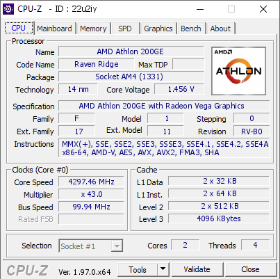 screenshot of CPU-Z validation for Dump [22u2iy] - Submitted by  xandercusa  - 2021-08-28 22:46:49