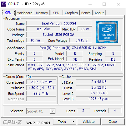 screenshot of CPU-Z validation for Dump [22xyv6] - Submitted by  ADMIN  - 2024-12-16 13:49:34