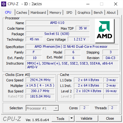 screenshot of CPU-Z validation for Dump [2acizs] - Submitted by  PC-LITE  - 2021-03-09 15:55:14