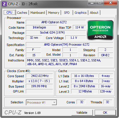 screenshot of CPU-Z validation for Dump [2fkxik] - Submitted by  RAGNAROK  - 2014-06-04 12:06:39