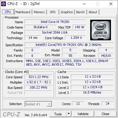 screenshot of CPU-Z validation for Dump [2g7ivl] - Submitted by  TIM-COMPUTER  - 2024-03-23 15:48:01