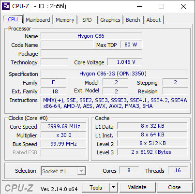 screenshot of CPU-Z validation for Dump [2h56lj] - Submitted by  Anonymous  - 2025-08-28 04:45:03