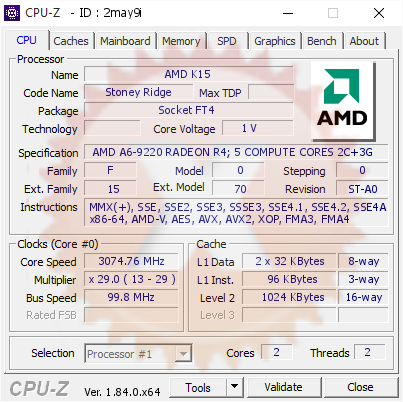 Amd K15 3074 76 Mhz Cpu Z Validator