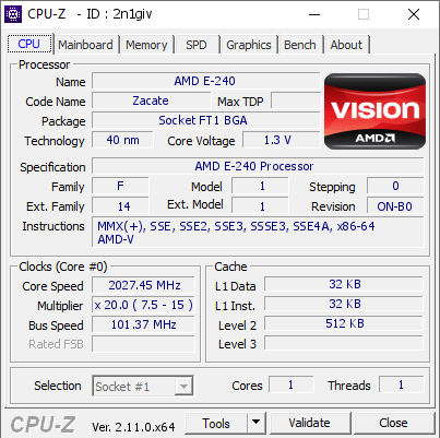 screenshot of CPU-Z validation for Dump [2n1giv] - Submitted by  DESKTOP-DNG8TH0  - 2024-09-27 04:25:03