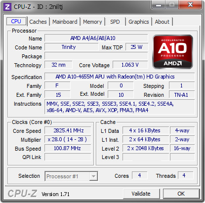 screenshot of CPU-Z validation for Dump [2niltj] - Submitted by  CÅÐÃÅÉ  - 2015-04-22 19:04:22