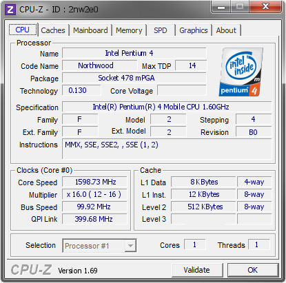 screenshot of CPU-Z validation for Dump [2nw2e0] - Submitted by  20140210-0807  - 2014-05-04 13:05:42