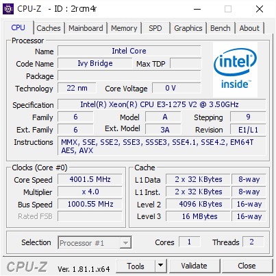 screenshot of CPU-Z validation for Dump [2rcm4r] - Submitted by  DESKTOP-5Q0H8GR  - 2017-10-23 23:38:22