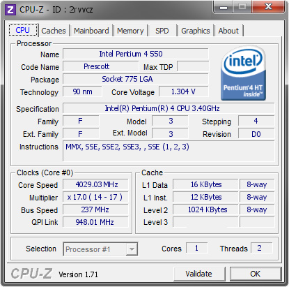 screenshot of CPU-Z validation for Dump [2rvvcz] - Submitted by  USER-PC  - 2015-01-09 13:01:58