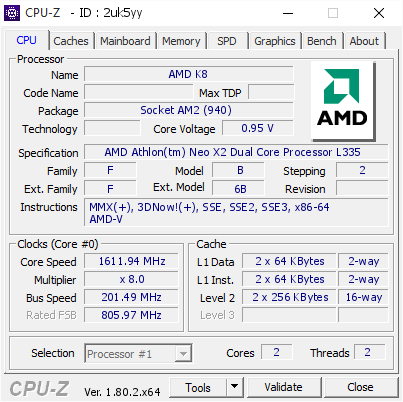 screenshot of CPU-Z validation for Dump [2uk5yy] - Submitted by  PAVILION-PC  - 2017-09-17 00:02:13