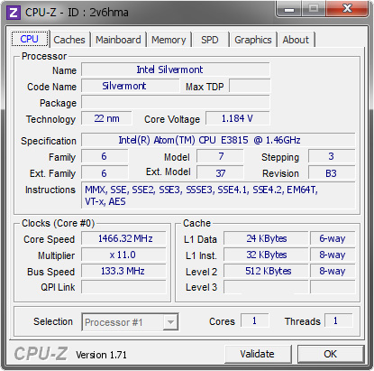 screenshot of CPU-Z validation for Dump [2v6hma] - Submitted by  SENIORFARHAN-PC  - 2015-05-06 11:05:03