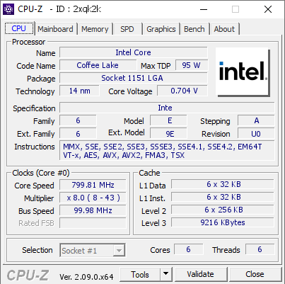 screenshot of CPU-Z validation for Dump [2xqk2k] - Submitted by  DESKTOP-4JEQSKD  - 2024-04-21 10:20:38