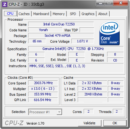 screenshot of CPU-Z validation for Dump [33d1g3] - Submitted by  gigioracing  - 2014-08-19 10:08:58