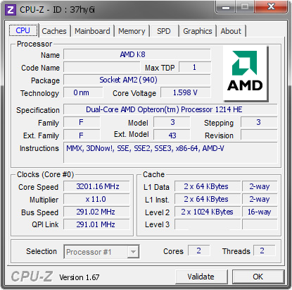 screenshot of CPU-Z validation for Dump [37hy6i] - Submitted by  knopflerbruce  - 2013-11-28 16:11:22