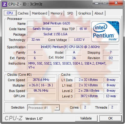 screenshot of CPU-Z validation for Dump [3c3m3z] - Submitted by  WIN-06021748  - 2013-12-26 10:12:13