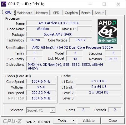 screenshot of CPU-Z validation for Dump [3dh1fg] - Submitted by  WINH  - 2025-09-21 13:08:20