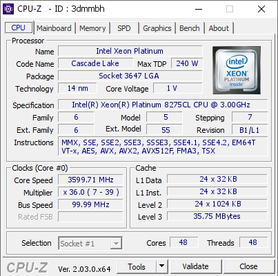 screenshot of CPU-Z validation for Dump [3dmmbh] - Submitted by  WIN-4N7O0I6PTGH  - 2022-11-23 02:37:02
