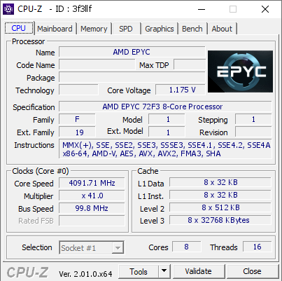 screenshot of CPU-Z validation for Dump [3f3llf] - Submitted by  Anonymous  - 2022-05-03 12:00:25