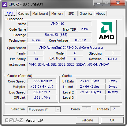 screenshot of CPU-Z validation for Dump [3ha98n] - Submitted by  SCARABY-PC  - 2014-01-22 03:01:49