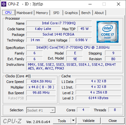 screenshot of CPU-Z validation for Dump [3jzt1p] - Submitted by  Anonymous  - 2024-04-22 01:59:58