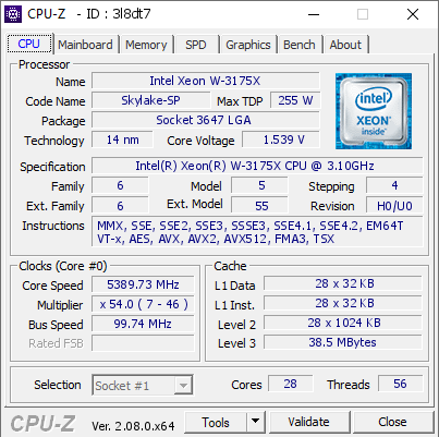 screenshot of CPU-Z validation for Dump [3l8dt7] - Submitted by  Qiao_kaoli  - 2024-08-10 16:04:43