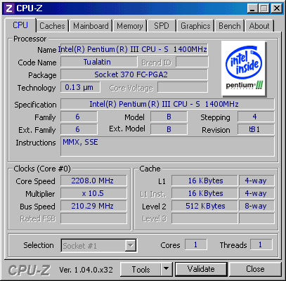 screenshot of CPU-Z validation for Dump [3lq13t] - Submitted by  VooDooMan  - 2024-05-30 15:12:45